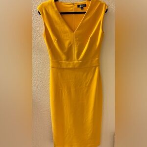 Lauren Ralph Lauren Vivid Yellow Midi Dress